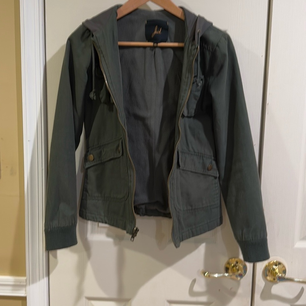 Olive Green Hooded Jacket